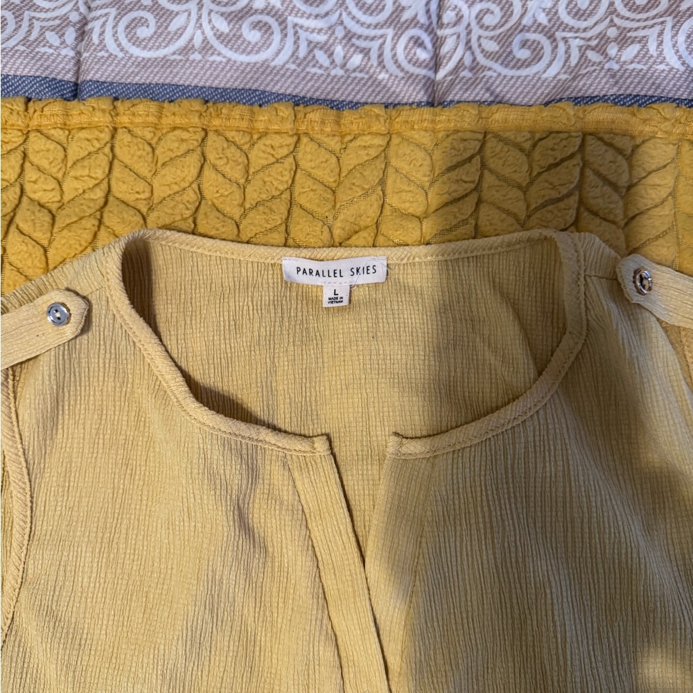 Parallel Skies Women's Yellow Button Down Shirt